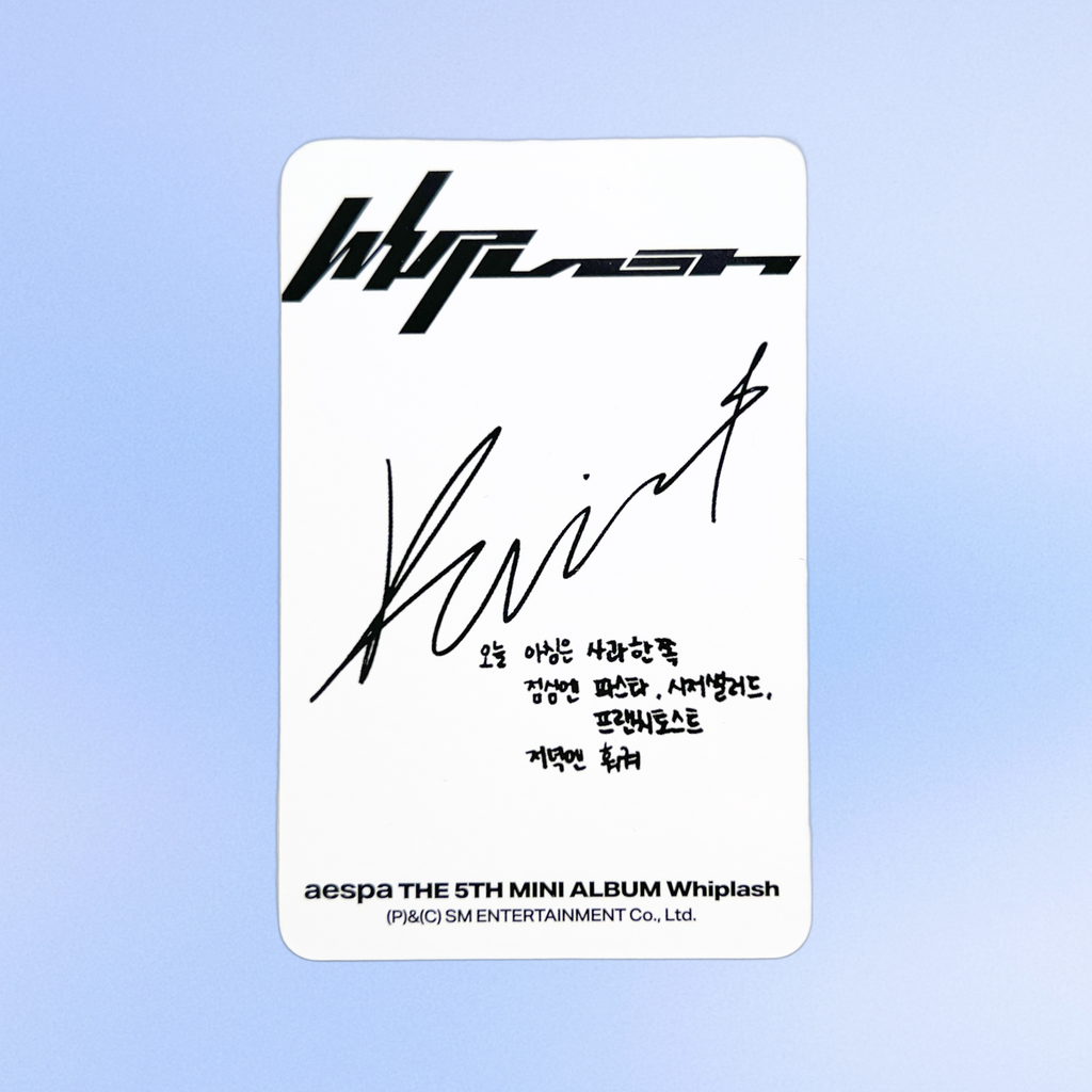 aespa‎ ‎ •‎ ‎ Karina - Whiplash (Limited Ver.) Photocard