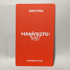 Enhypen  •  Ni-Ki - MANIFESTO: Day 1 Hologram Photocard [Weverse POB]