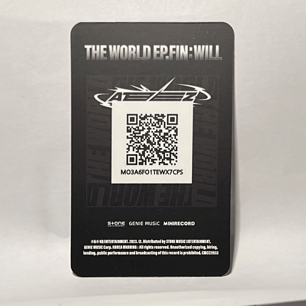 ATEEZ  •  San - The World Ep.Fin : Will Platform Version (Mini Card, QR Type) Photocard