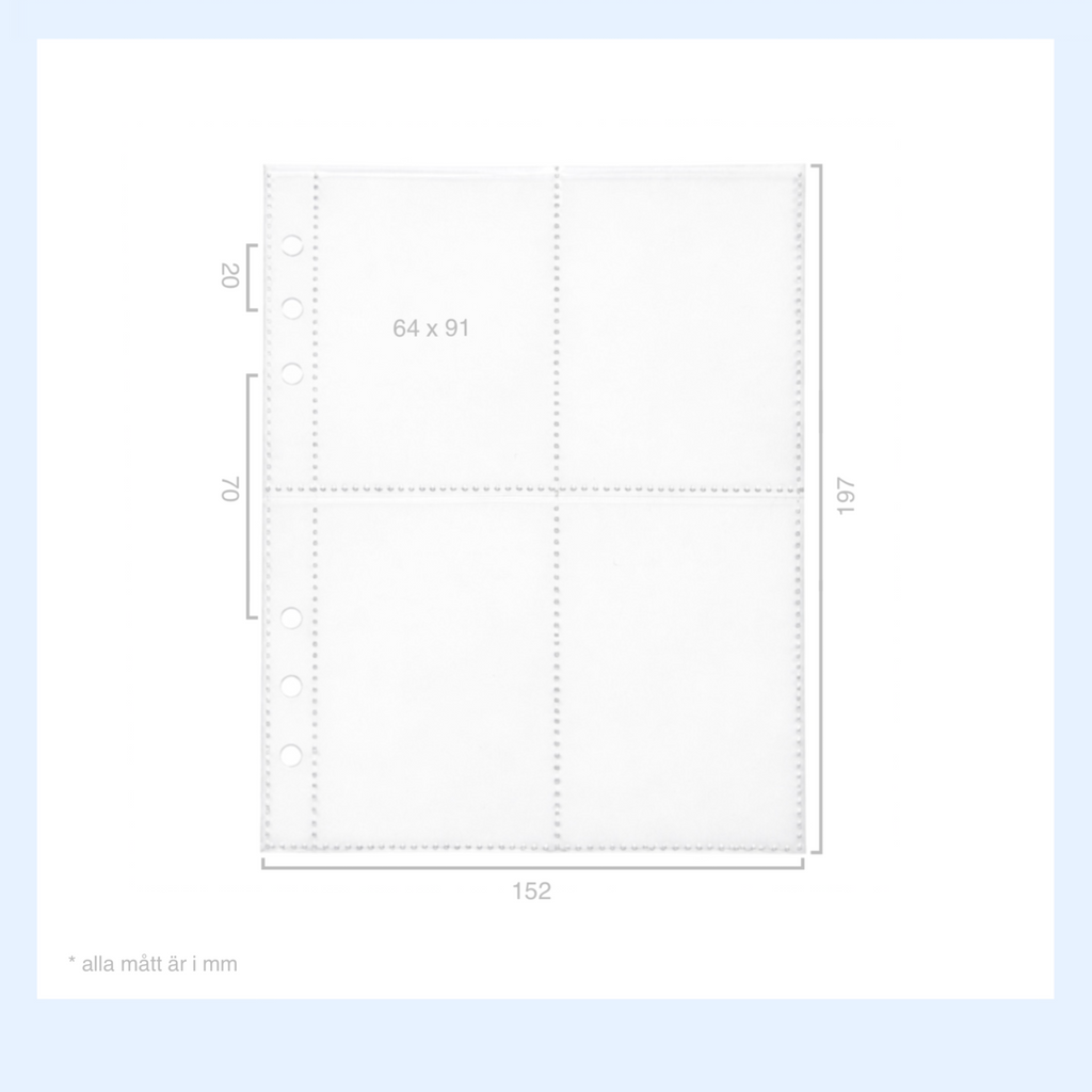 Plastfickor för A5-binders (10-pack)