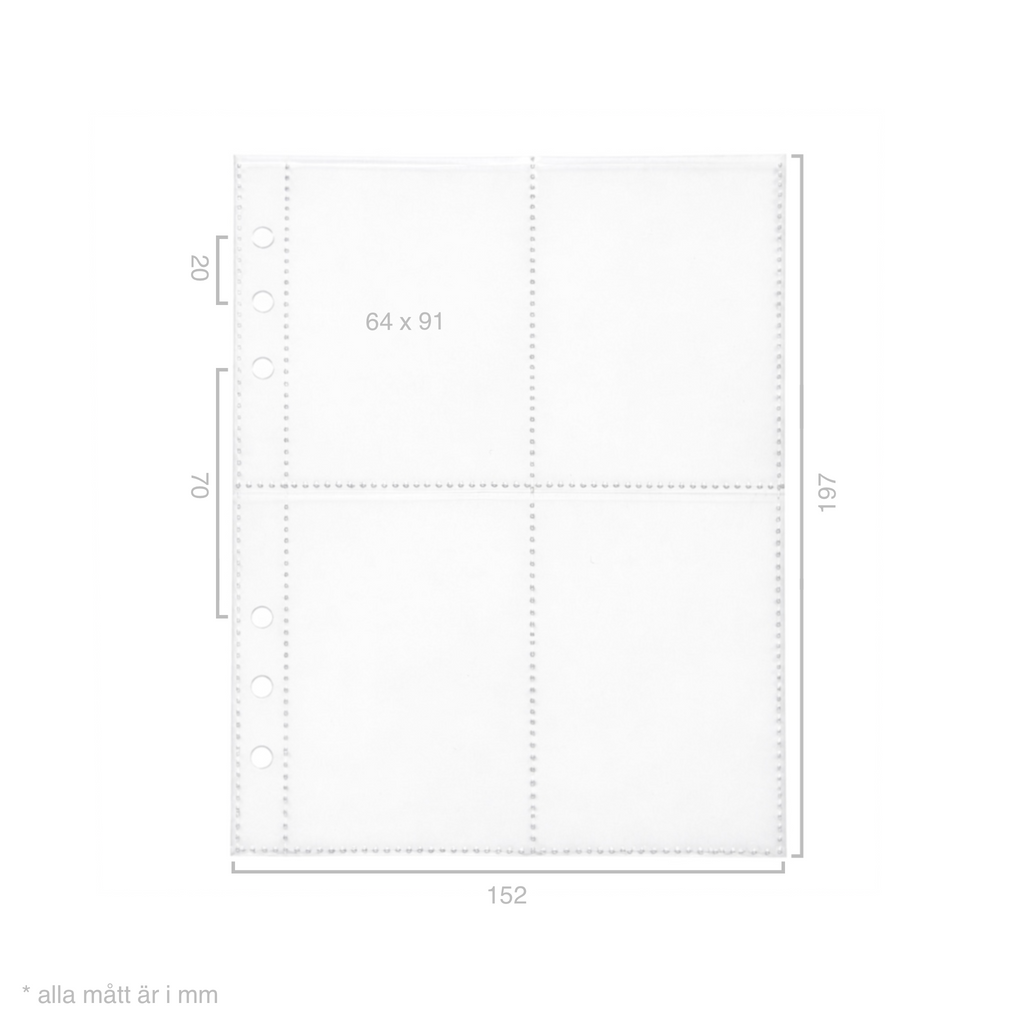Plastfickor för A5-binders (10-pack)