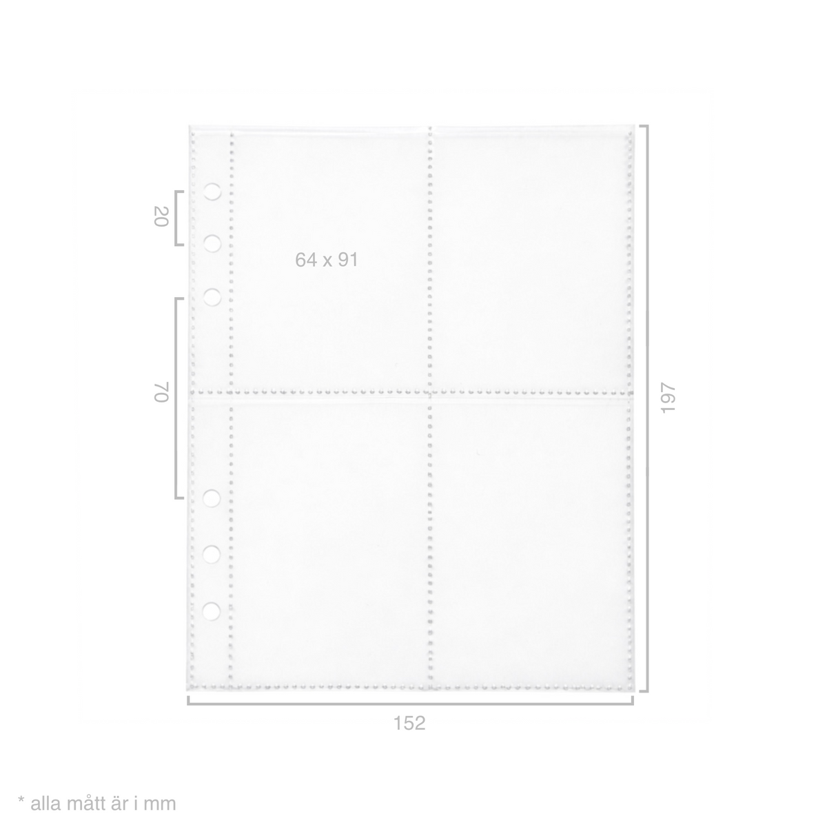 Plastfickor för A5-binders (10-pack)