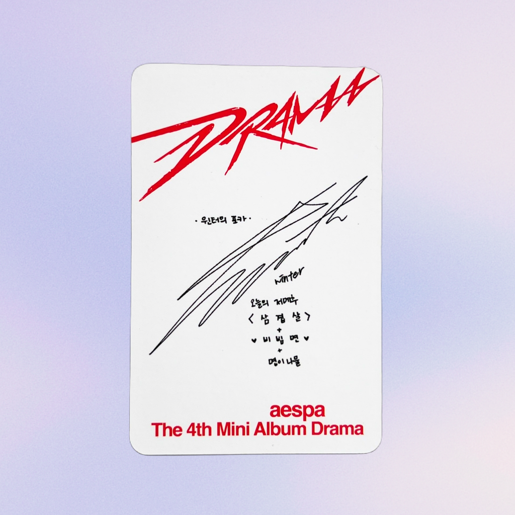 aespa‎ ‎ •‎ ‎ Winter - Drama (Giant Ver.) Photocard